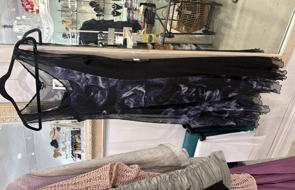 NEW KOMAROV women's midi dress in smoke pearl